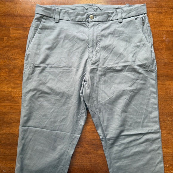 Lululemon Commission Pant Slim Mens 34 Gray Chino Style Performance Trousers - Picture 2 of 14